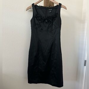 White House Black Market Black Ruffle Midi Dress